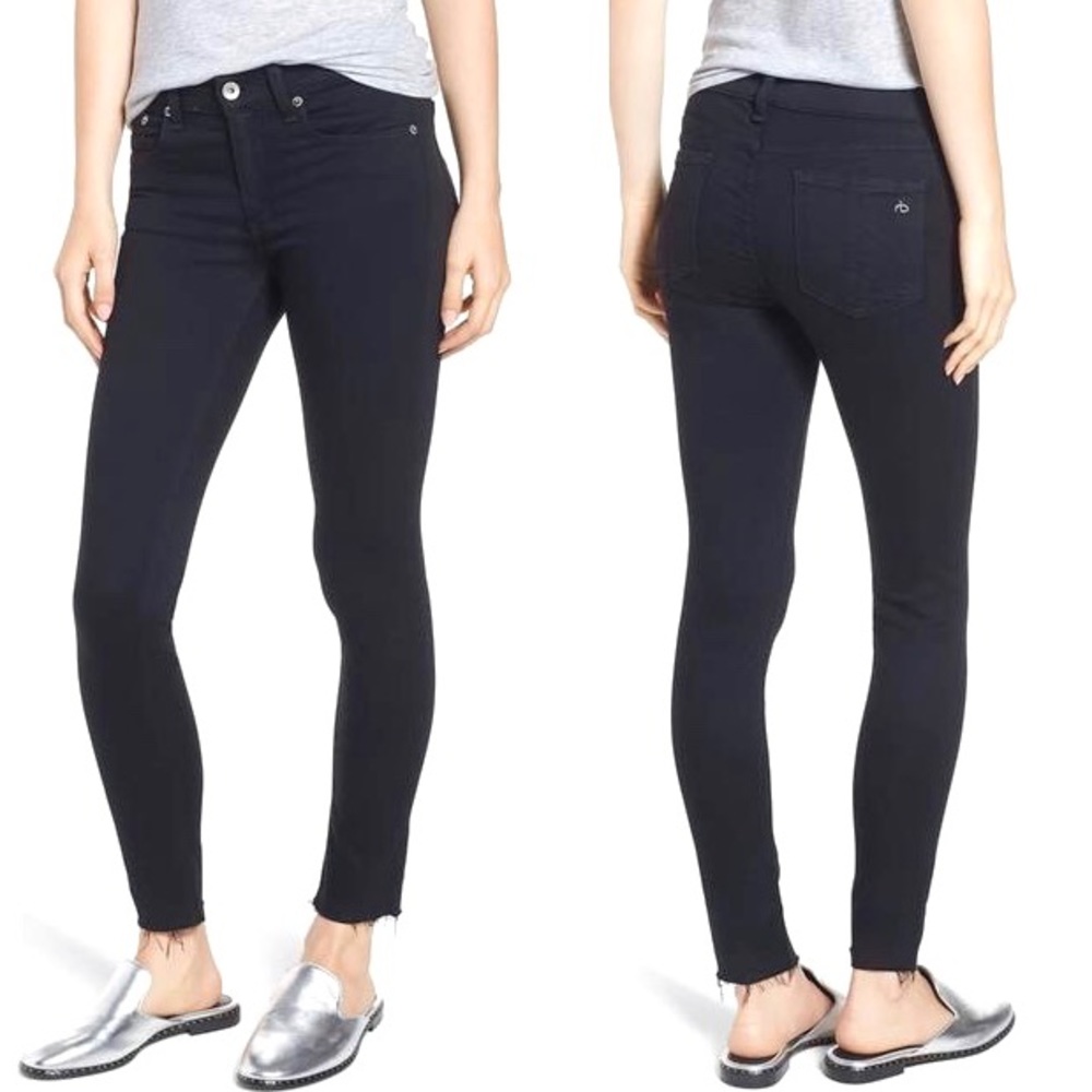 rag & bone raw hem midnight jean